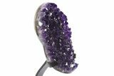 Amethyst Geode With Metal Stand - Uruguay #306916-2